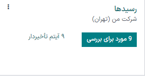 کارت سفارش‌های تحویل برای انبار خروجی.