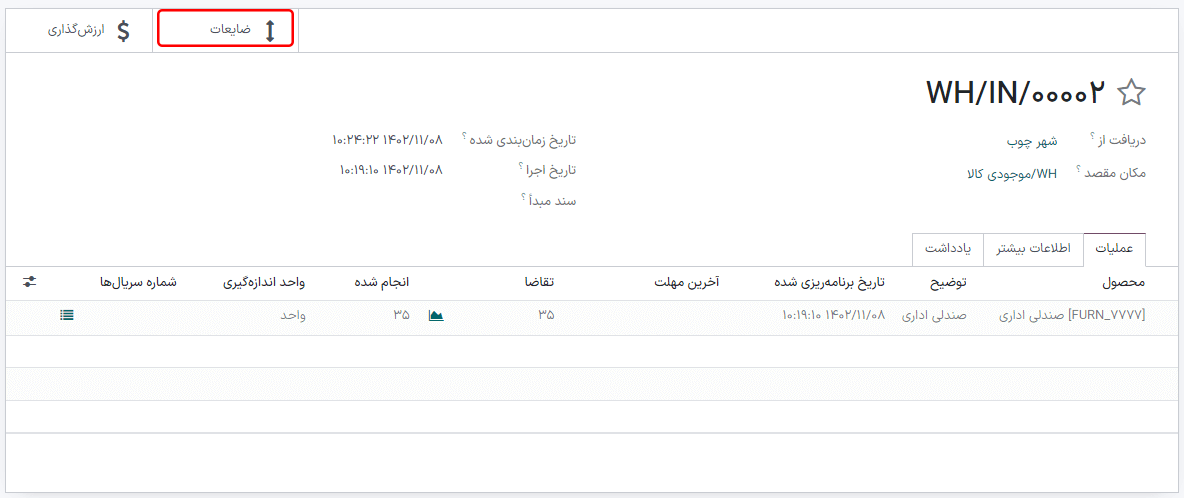 دکمه هوشمند ضایعات.
