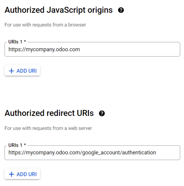 افزودن منبع JavaScript مجاز و URLهای ریدایرکت مجاز.