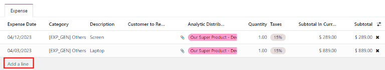 افزودن هزینه‌های بیشتر به گزارش قبل از ثبت.