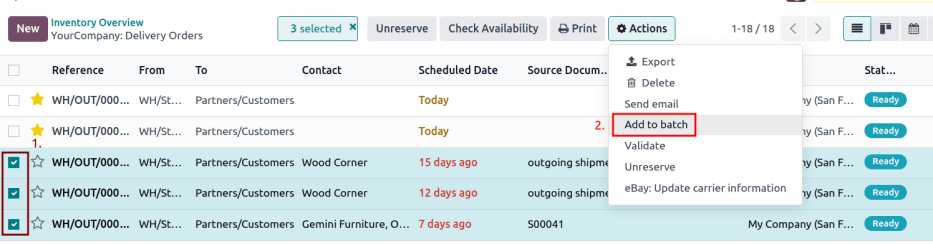 استفاده از دکمه *افزودن به دسته* از لیست دکمه *عمل*.