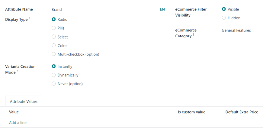 فرم ایجاد مشخصه خالی در برنامه فروش سازمان‌یار.