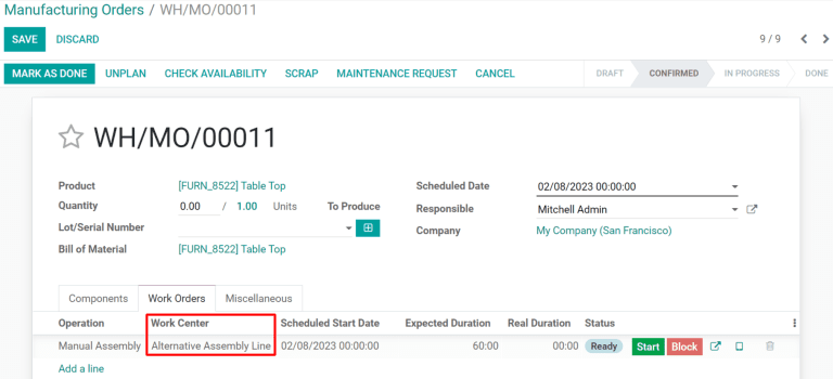 مرکز کار جایگزین به صورت خودکار انتخاب شده است.