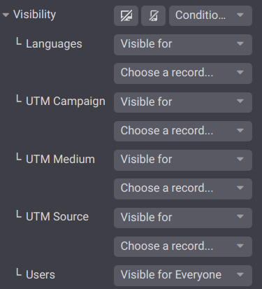 استفاده از قابلیت مشاهده شرطی برای نمایش عناصر سایت به مخاطبان خاص.