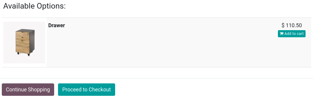 فروش جانبی محصولات اختیاری