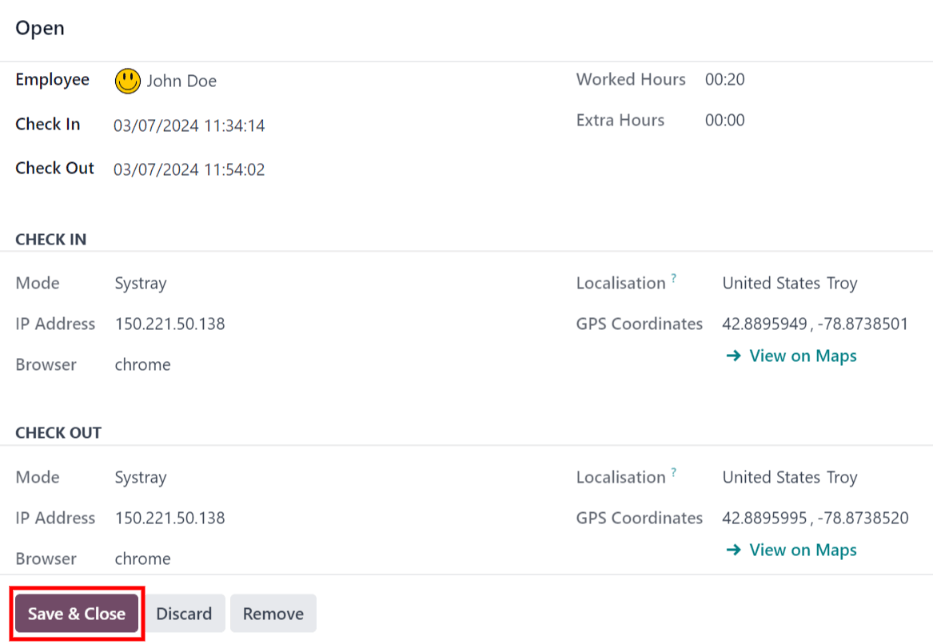 اطلاعات دقیق برای یک ثبت حضور و غیاب.