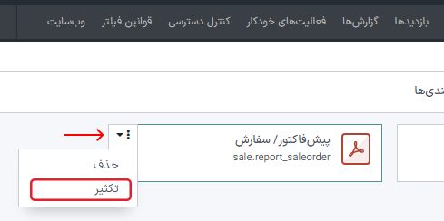 تکثیر گزارش PDF
