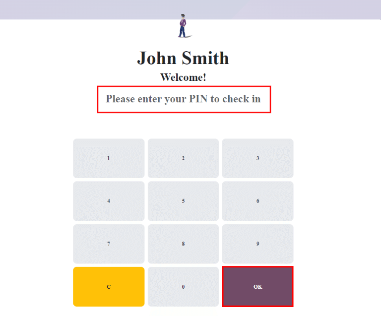 پاپ‌آپی که هنگام درخواست وارد کردن پین ظاهر می‌شود.