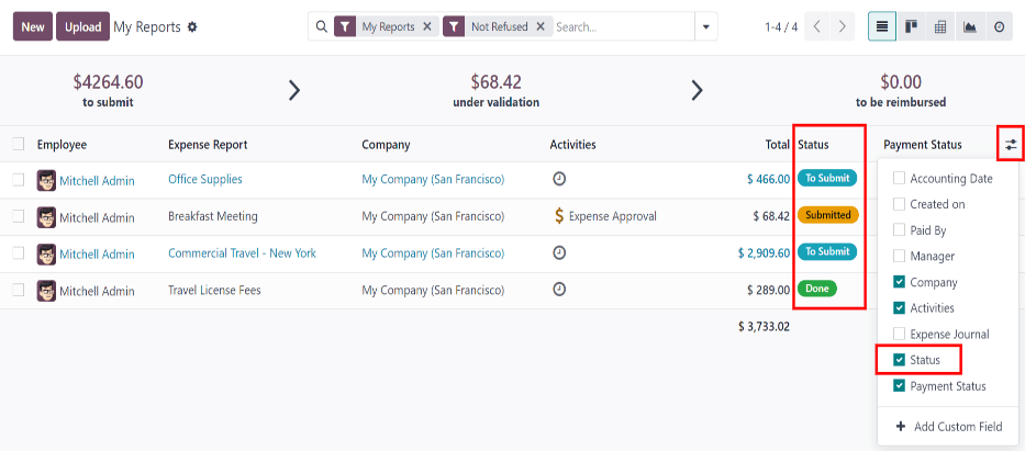 ارسال گزارش به مدیر.