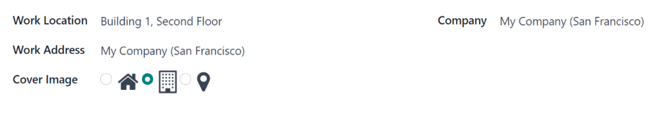 فرم مکان کاری جدید با تمام فیلدهای پر شده.