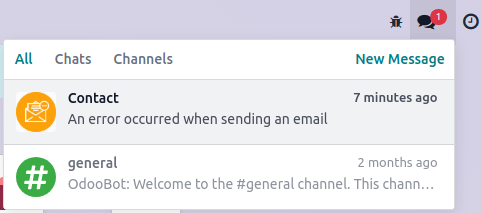 ایمیل ارسال شده به یک مخاطب مشکلی داشت و خطا در نوار ناوبری گزارش شده است.