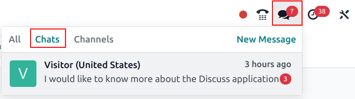 نمایی از نوار منو در سازمان‌یار با تأکید بر آیکون نظرات.
