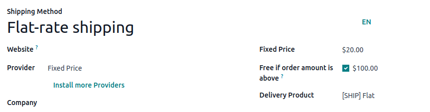 یک نمونه تکمیل روش ارسال.