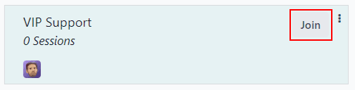نمایی از کارت کانبان کانال گفتگوی آنلاین با تأکید بر دکمه پیوستن.