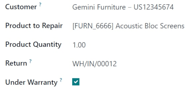 سمت راست فرم خالی سفارش تعمیر.