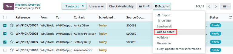 استفاده از دکمه *افزودن به دسته* از لیست دکمه *عمل*.