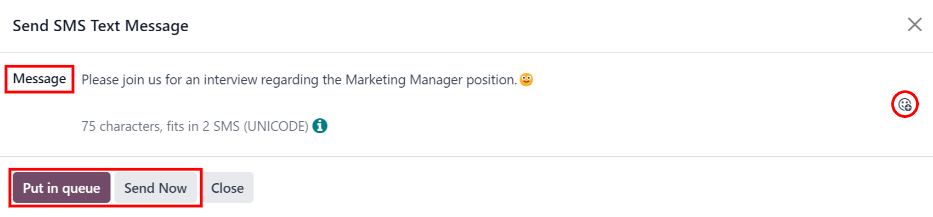 ارسال پیام به گیرندگان جلسه.