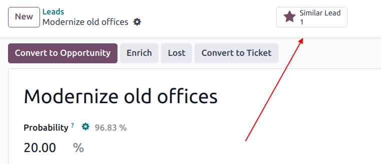 نمایی نزدیک از یک سرنخ با تأکید بر دکمه‌ی هوشمند سرنخ‌های مشابه.