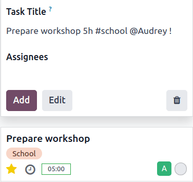 استفاده از میانبرهای صفحه کلید برای ایجاد وظیفه در پروژه.