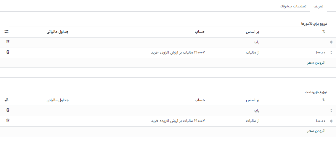 Configure taxes and their tax grids in Odoo Accounting