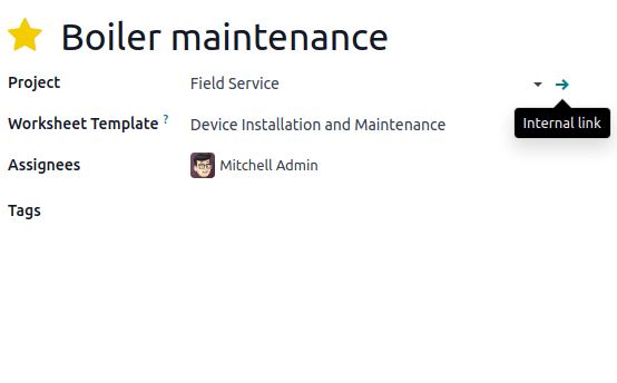 هاور ماوس روی نام پروژه برای تنظیم قالب کاربرگ پیش‌فرض