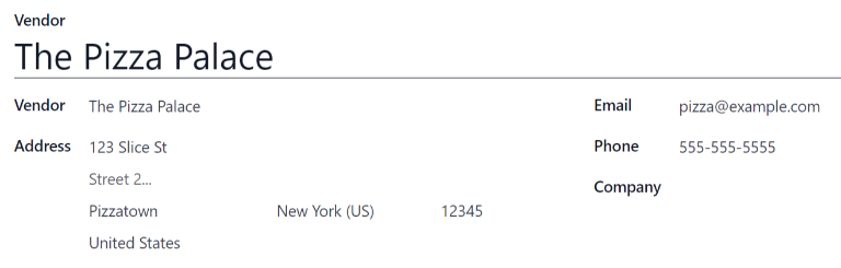 قسمت بالای فرم تأمین‌کننده پر شده.