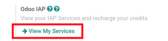 خرید اعتبار در تنظیمات خرید درون‌برنامه‌ای اودوو.