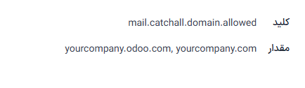 پارامتر سیستم mail.catchall.domain.allowed تنظیم شد.