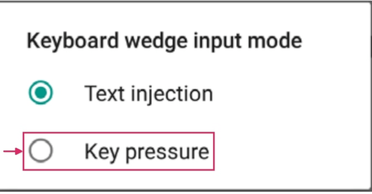 انتخاب حالت ورودی keyboard wedge در اسکنر Datalogic.