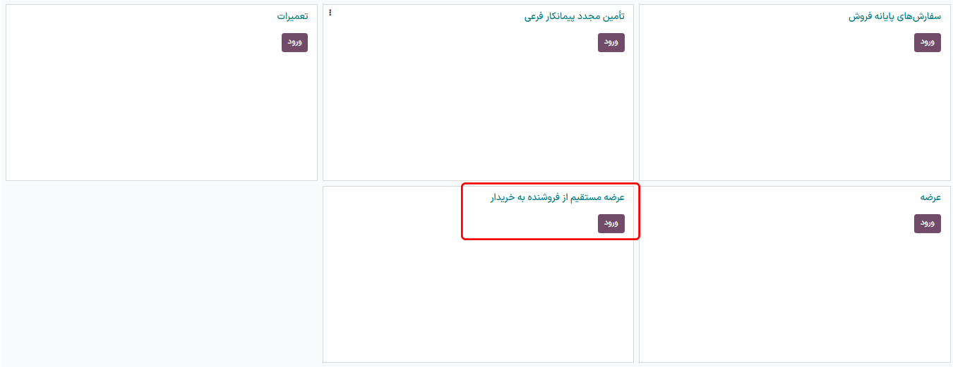 کلیک بر روی دکمه در کارت دراپشیپینگ برای مشاهده تمام سفارشهای دراپشیپینگ.