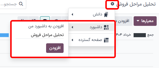 برای دسترسی به گزارش ذخیره شده، برنامه داشبورد را باز کنید و روی داشبورد من کلیک کنید.