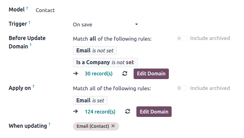 مثال یک راه‌انداز با دامنه قبل از به‌روزرسانی