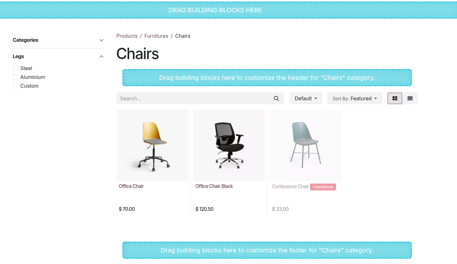 قرار دادن بلوک ساختمانی در هدر یا فوتر.
