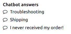 بخش پاسخ‌های چت‌بات در پنل اطلاعات.