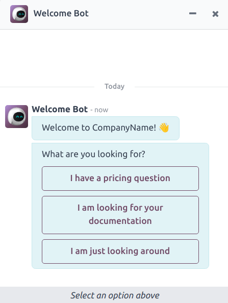 نمایی از پنجره گفتگو به همراه تیکت سامانه پشتیبانی ایجاد شده.