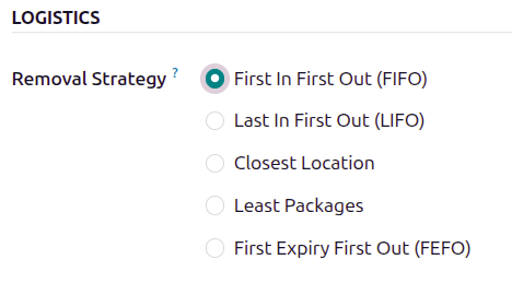 اولین ورود اولین خروج را به عنوان استراتژی خروج مکان تنظیم کنید.