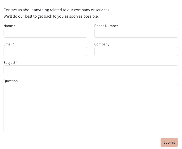 نمونه‌ای از بلوک فرم