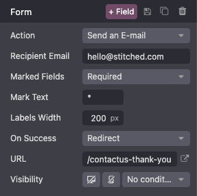 ویرایش فرم برای تغییر عملیات آن