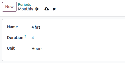 نمونه‌ای از پنجره پاپ‌آپ ایجاد دوره در برنامه اجاره.
