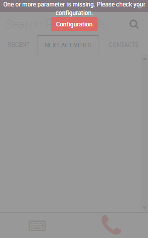 پیام پارامتر ناموجود در ویجت VoIP سازمان‌یار.