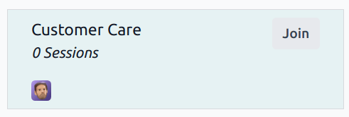نمایی از کارت کانبان کانال گفتگوی آنلاین با تأکید بر دکمه پیوستن.