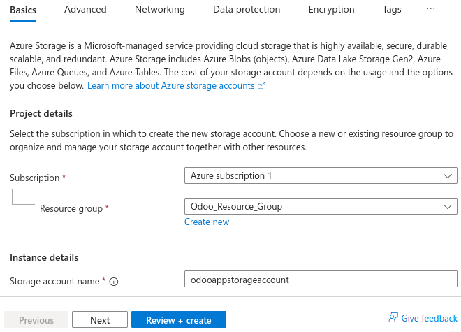 ایجاد یک حساب ذخیره‌سازی مایکروسافت آژور