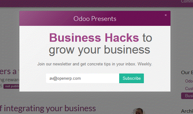 بلوک متنی و تصویر Odoo
