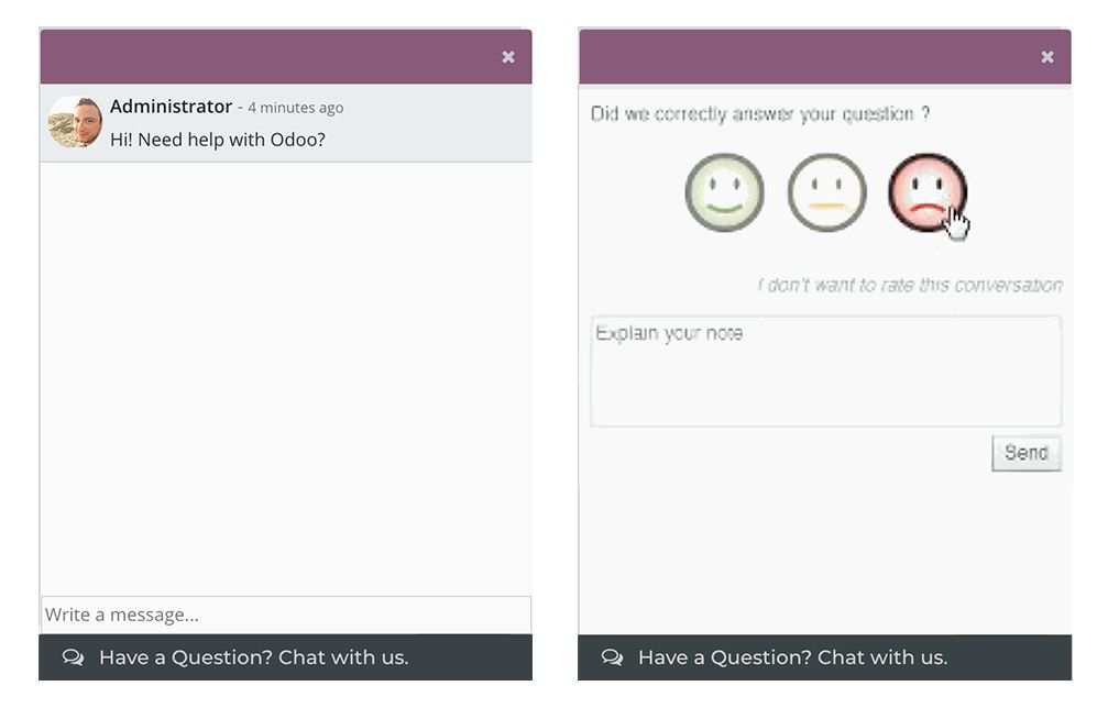 بلوک تصویری و متن Odoo