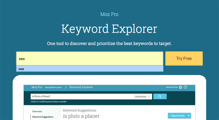 ابزار Keyword Explorer