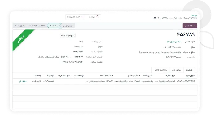 مدیریت چرخه کامل عمر چک